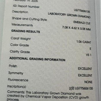 Μονόπετρο με διαμάντι lab grown 