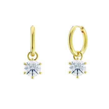 Σκουλαρίκια Crown Hoops L Gold