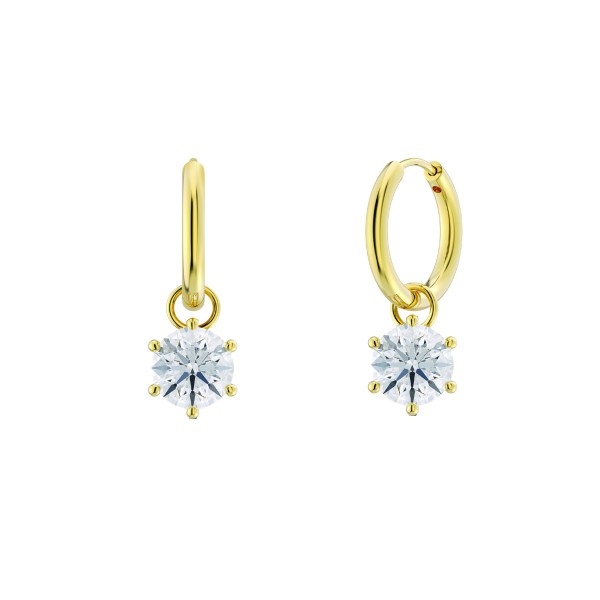 Σκουλαρίκια Crown Hoops L Gold