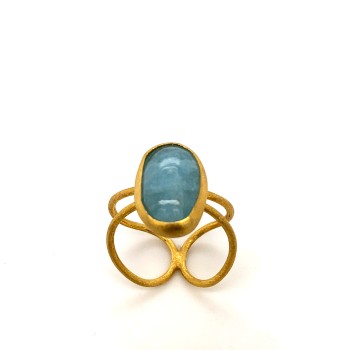 Δαχτυλίδι Χειροποίητο με Aquamarine