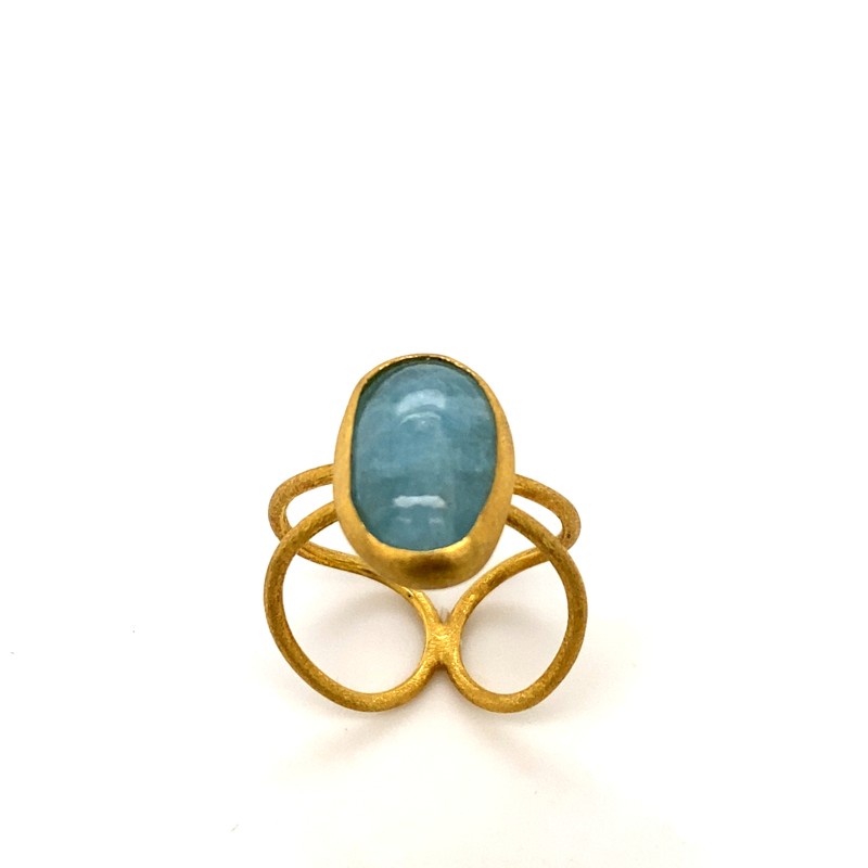 Δαχτυλίδι Χειροποίητο με Aquamarine