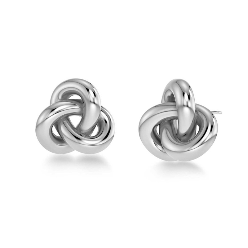 Infinity Knot σκουλαρίκια L Steel