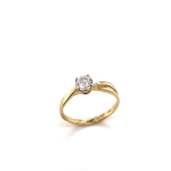 Μονόπετρο δαχτυλίδι FaCad'Oro Μονόπετρο δαχτυλίδι FaCad'Oro